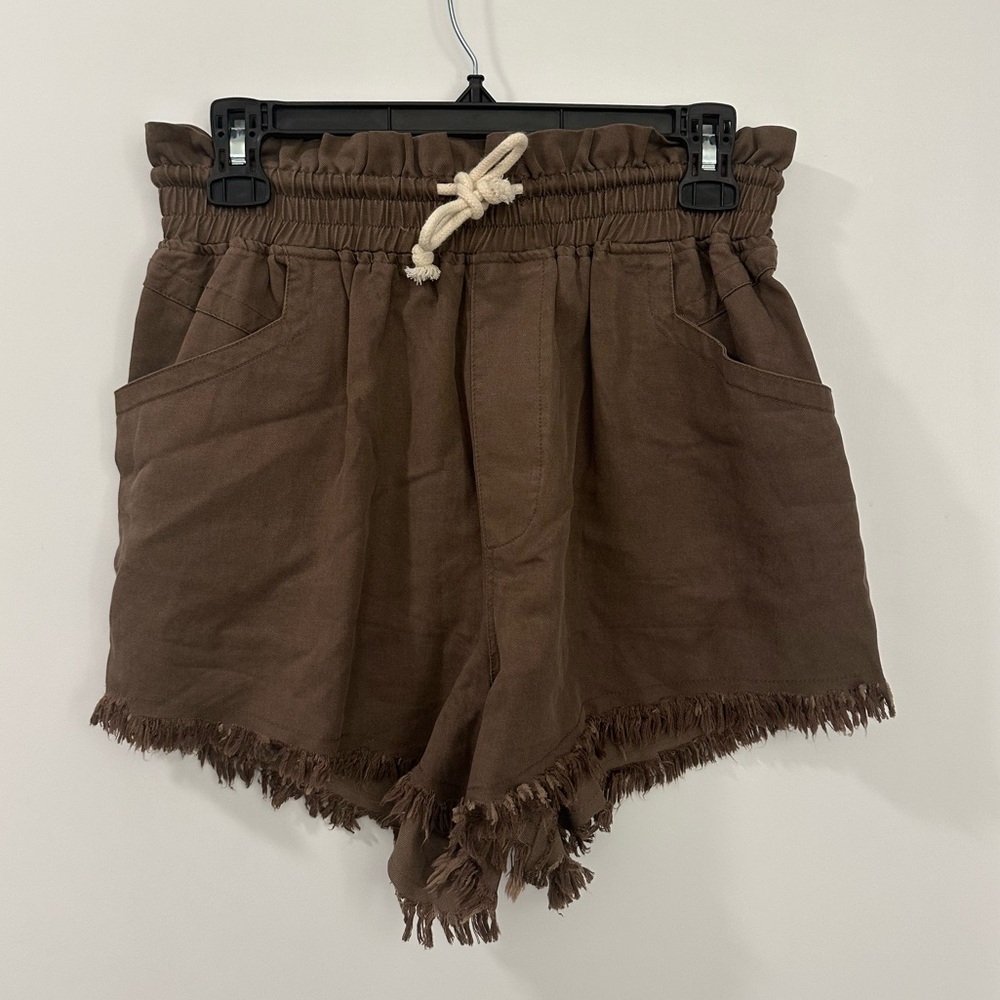 Day + Moon High Waisted Brown Shorts